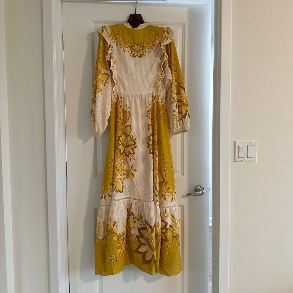 Farm Rio Aura Cream Floral Maxi Dress - Picture 9 of 10